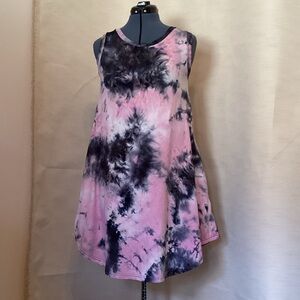 Sleeveless Tie-Dye Swing Dress or Swimsuit Cover up
